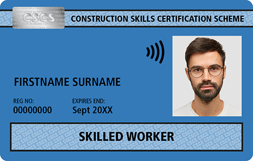 Blue skilled worker card